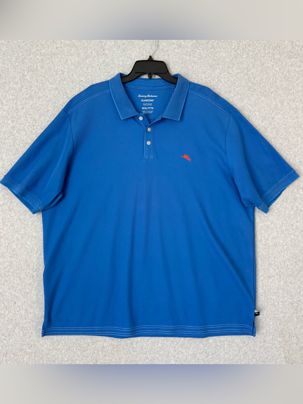 Tommy Bahama IslandZone Polo Shirt Mens 3XL XXXL Blue Short Sleeves Supima